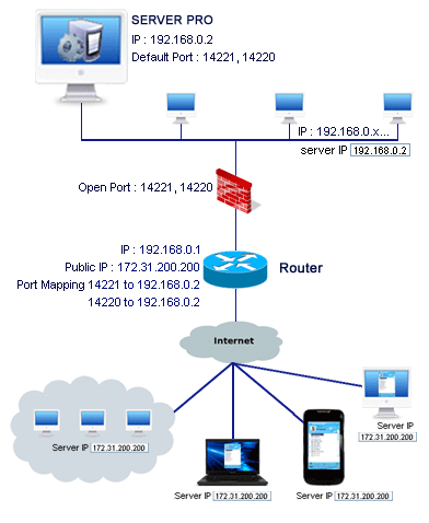 ServerPro in Internet